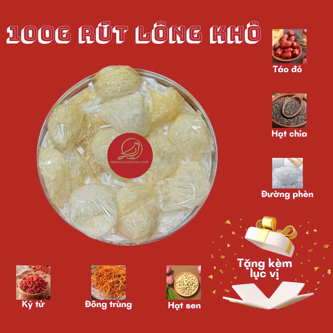 Yến rút lông khô